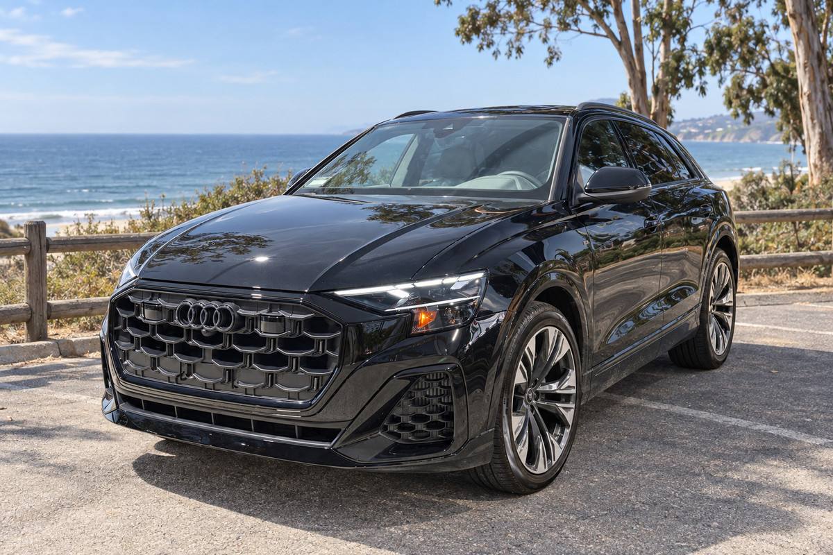 2026 Audi Q8 Sport Black — parked in Los Angeles